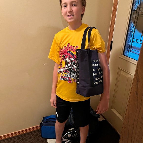 Witches Brew Gnome Small Tote Bag Polka Dots Lining Trick or Treat - Picture 5 of 8